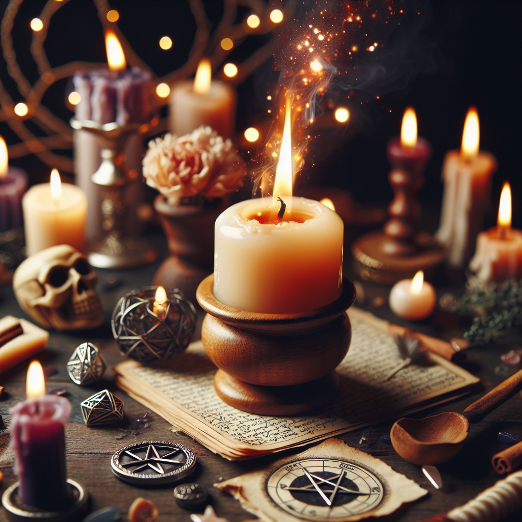 Candle magick, Wiccan spells, fire element, candle rituals, Wicca practices