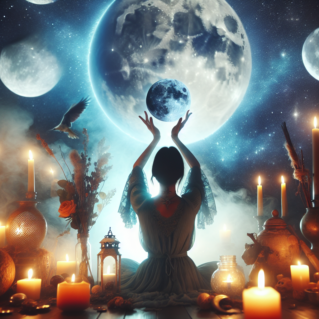 Full moon energy, lunar rituals, spiritual cleansing, full moon magick, energy harnessing