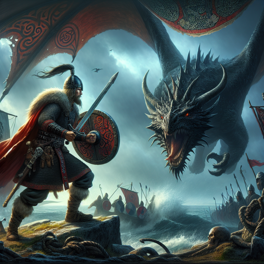 Sigurd Fafnir myth, Viking legends, Norse courage tales, mythological triumphs, dragon slayer story