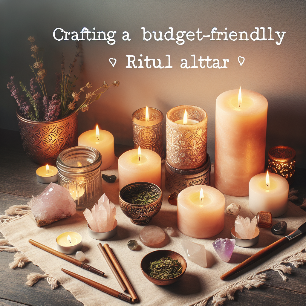 ritual altar, budget-friendly setup, beginner guide, magical preparation, witchcraft tips