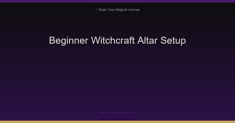 Beginner Witchcraft Altar Setup