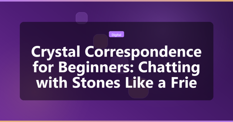 Crystal Correspondence for Beginners: Chatting with Stones Like a Frie