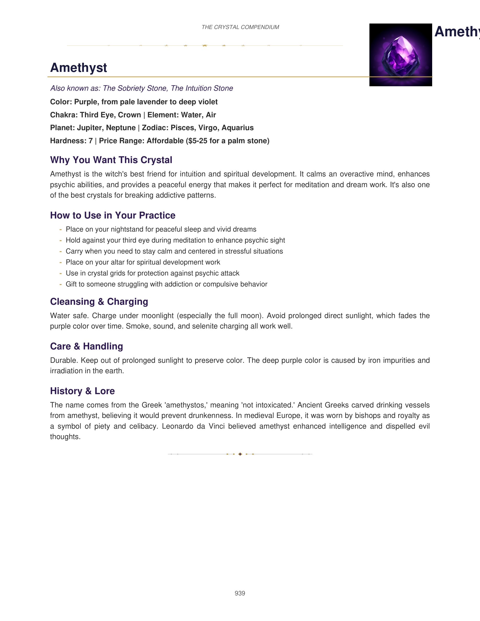 Amethyst — The Crystal Compendium