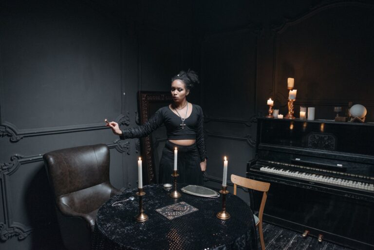A calm, atmospheric scene evoking 5 foundational witchcraft correspondences spiritual practice.