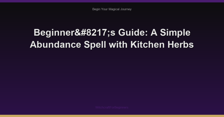 Beginner’s Guide: A Simple Abundance Spell with Kitchen Herbs