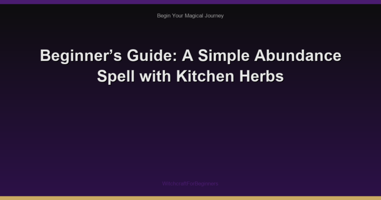 Beginner’s Guide: A Simple Abundance Spell with Kitchen Herbs