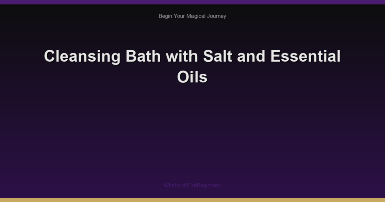 Cleansing Bath with Salt and Essential Oils