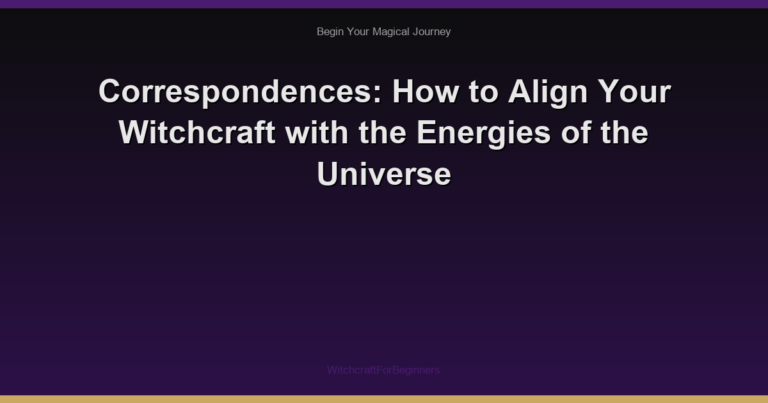 Correspondences: How to Align Your Witchcraft with the Energies of the Universe