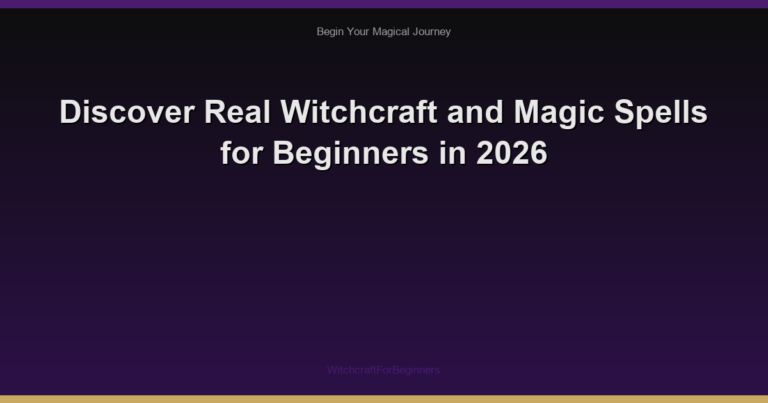 Discover Real Witchcraft and Magic Spells for Beginners in 2026