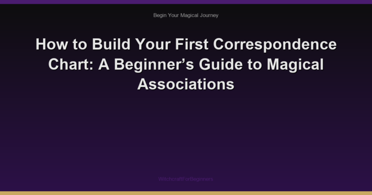 How to Build Your First Correspondence Chart: A Beginner’s Guide to Magical Associations