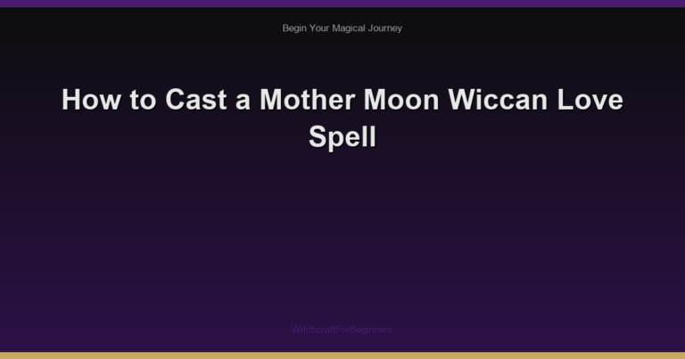How to Cast a Mother Moon Wiccan Love Spell
