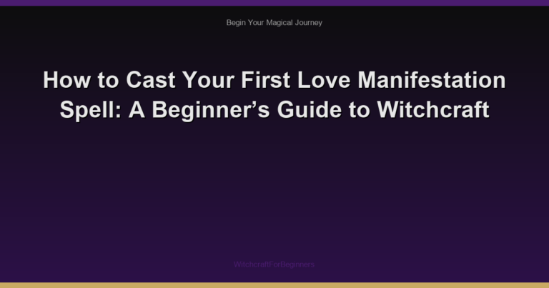How to Cast Your First Love Manifestation Spell: A Beginner’s Guide to Witchcraft