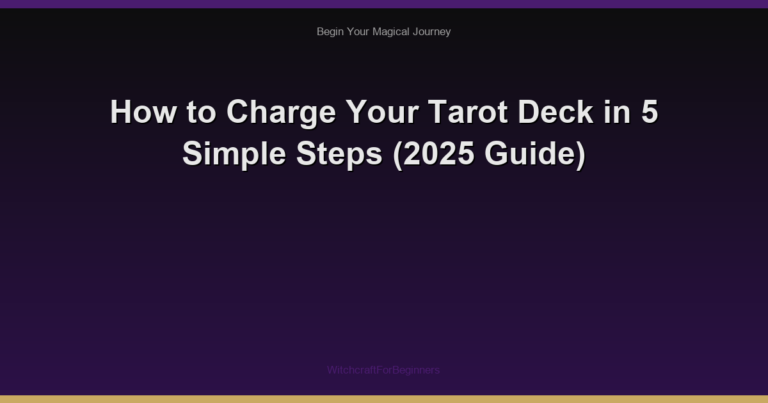 How to Charge Your Tarot Deck in 5 Simple Steps (2025 Guide)