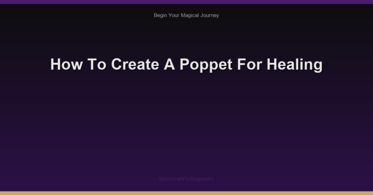 How To Create A Poppet For Healing