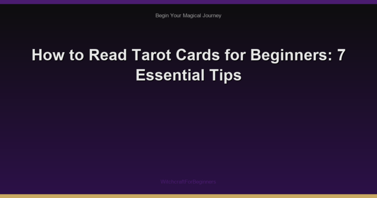 How to Read Tarot Cards for Beginners: 7 Essential Tips