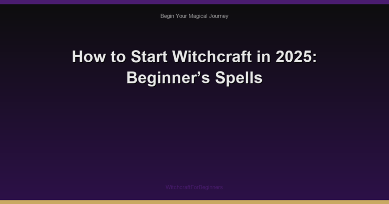 How to Start Witchcraft in 2025: Beginner’s Spells