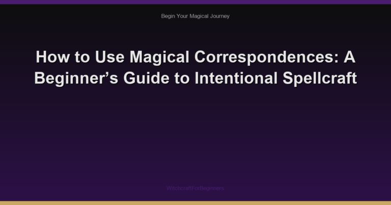 How to Use Magical Correspondences: A Beginner’s Guide to Intentional Spellcraft