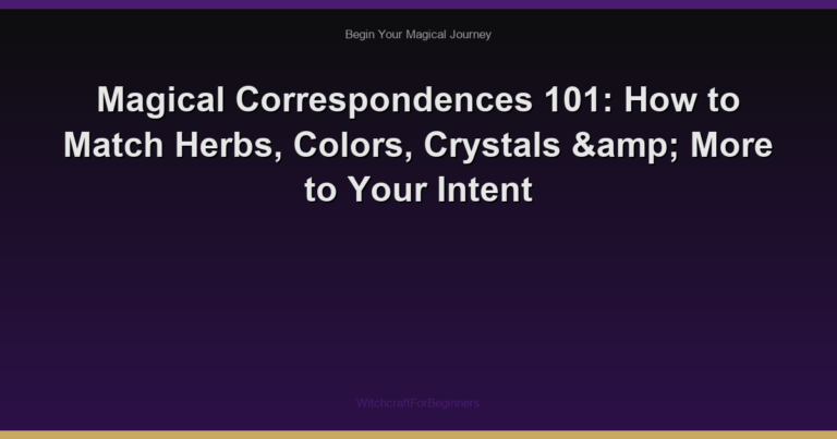 Magical Correspondences 101: How to Match Herbs, Colors, Crystals & More to Your Intent