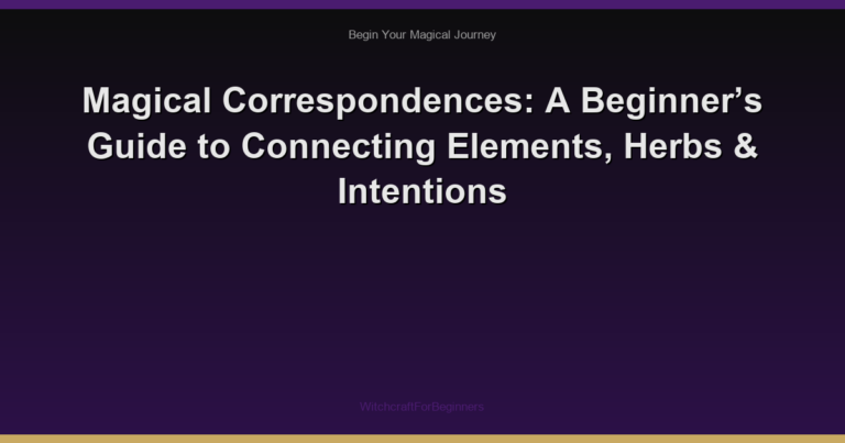 Magical Correspondences: A Beginner’s Guide to Connecting Elements, Herbs & Intentions