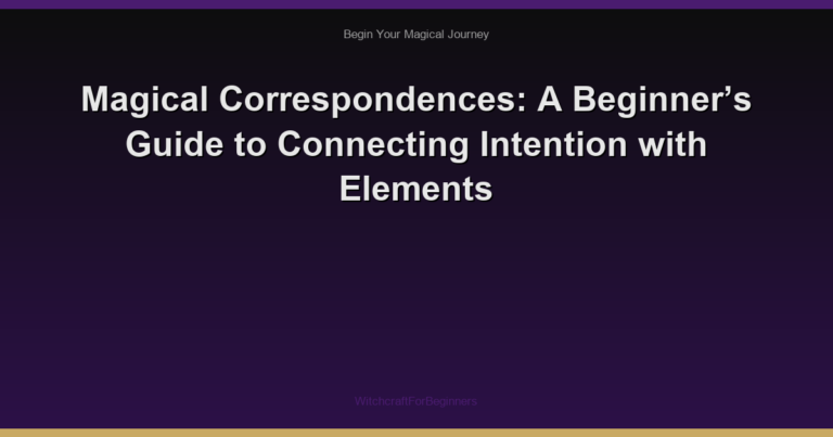 Magical Correspondences: A Beginner’s Guide to Connecting Intention with Elements