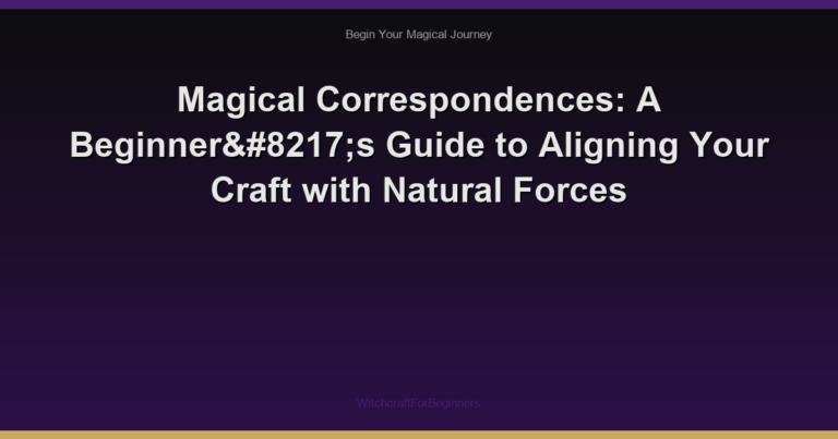 Magical Correspondences: A Beginner’s Guide to Aligning Your Craft with Natural Forces
