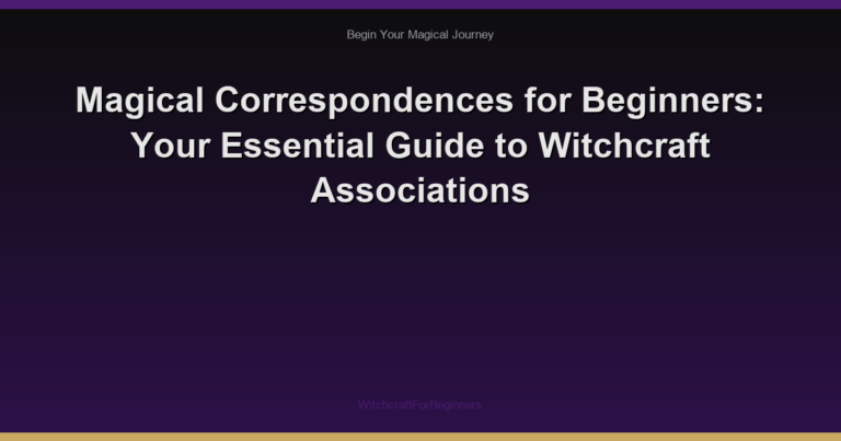 Magical Correspondences for Beginners: Your Essential Guide to Witchcraft Associations