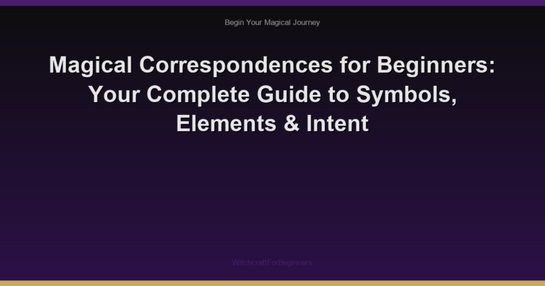 Magical Correspondences for Beginners: Your Complete Guide to Symbols, Elements & Intent