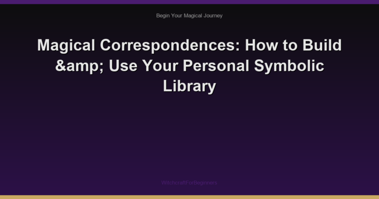 Magical Correspondences: How to Build & Use Your Personal Symbolic Library