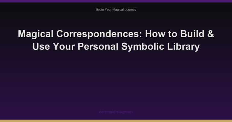 Magical Correspondences: How to Build & Use Your Personal Symbolic Library