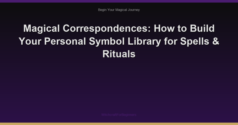 Magical Correspondences: How to Build Your Personal Symbol Library for Spells & Rituals