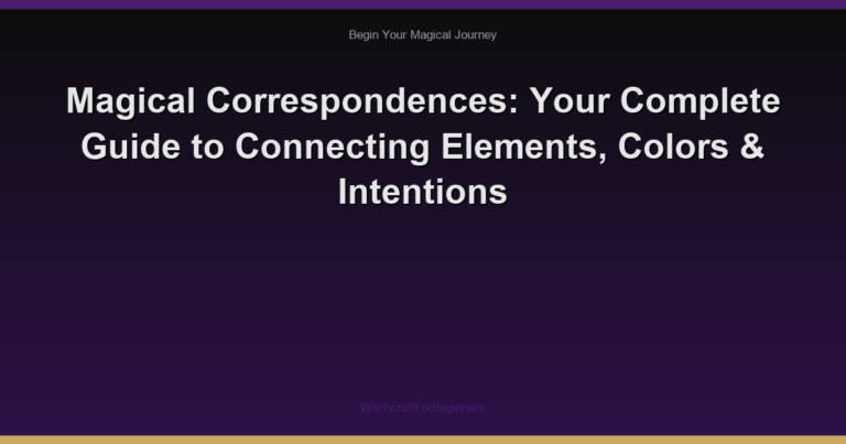 Magical Correspondences: Your Complete Guide to Connecting Elements, Colors & Intentions