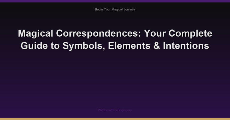 Magical Correspondences: Your Complete Guide to Symbols, Elements & Intentions