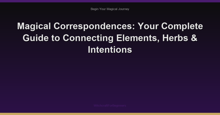 Magical Correspondences: Your Complete Guide to Connecting Elements, Herbs & Intentions