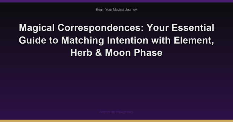 Magical Correspondences: Your Essential Guide to Matching Intention with Element, Herb & Moon Phase