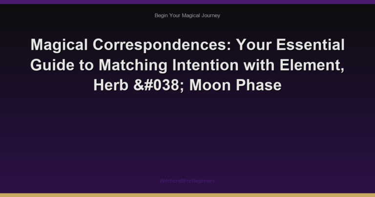 Magical Correspondences: Your Essential Guide to Matching Intention with Element, Herb & Moon Phase