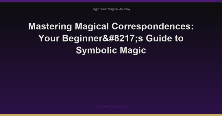 Mastering Magical Correspondences: Your Beginner’s Guide to Symbolic Magic