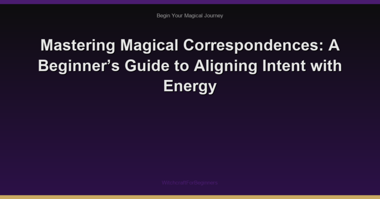 Mastering Magical Correspondences: A Beginner’s Guide to Aligning Intent with Energy