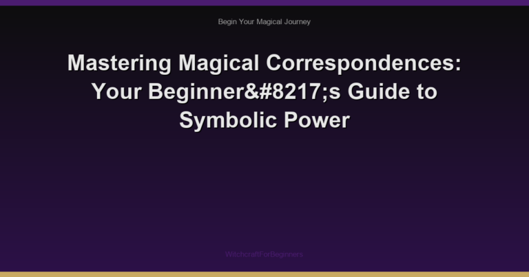 Mastering Magical Correspondences: Your Beginner’s Guide to Symbolic Power