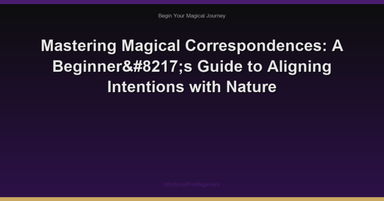 Mastering Magical Correspondences: A Beginner’s Guide to Aligning Intentions with Nature