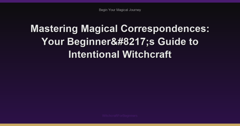 Mastering Magical Correspondences: Your Beginner’s Guide to Intentional Witchcraft