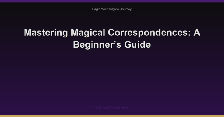 Mastering Magical Correspondences: A Beginner’s Guide