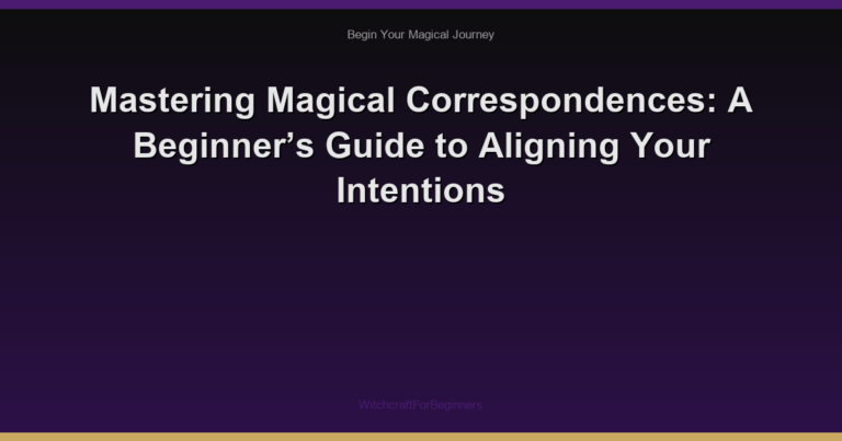 Mastering Magical Correspondences: A Beginner’s Guide to Aligning Your Intentions