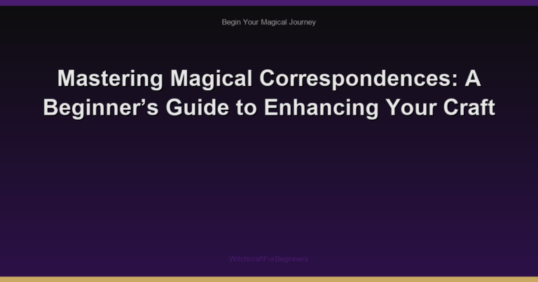 Mastering Magical Correspondences: A Beginner’s Guide to Enhancing Your Craft