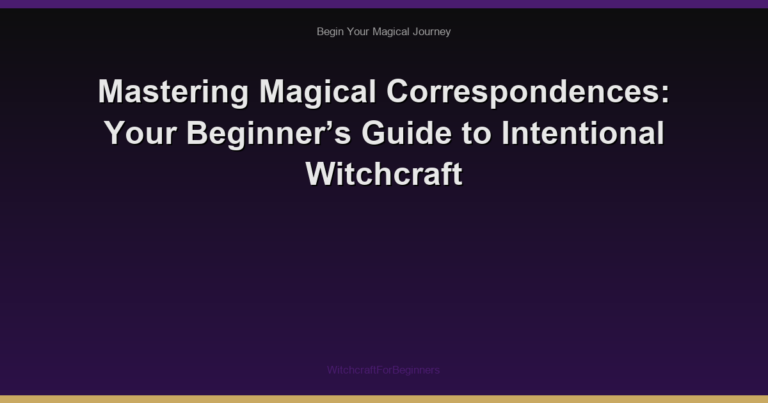 Mastering Magical Correspondences: Your Beginner’s Guide to Intentional Witchcraft