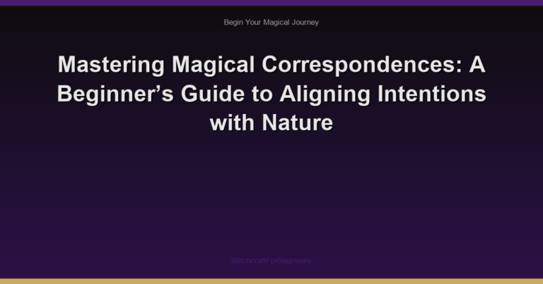 Mastering Magical Correspondences: A Beginner’s Guide to Aligning Intentions with Nature