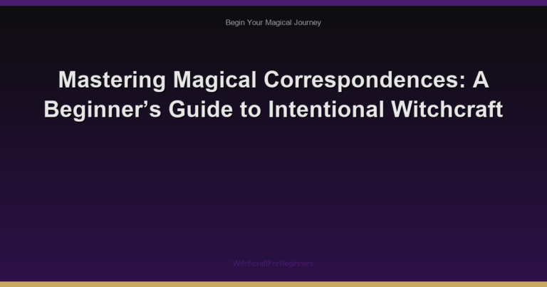 Mastering Magical Correspondences: A Beginner’s Guide to Intentional Witchcraft