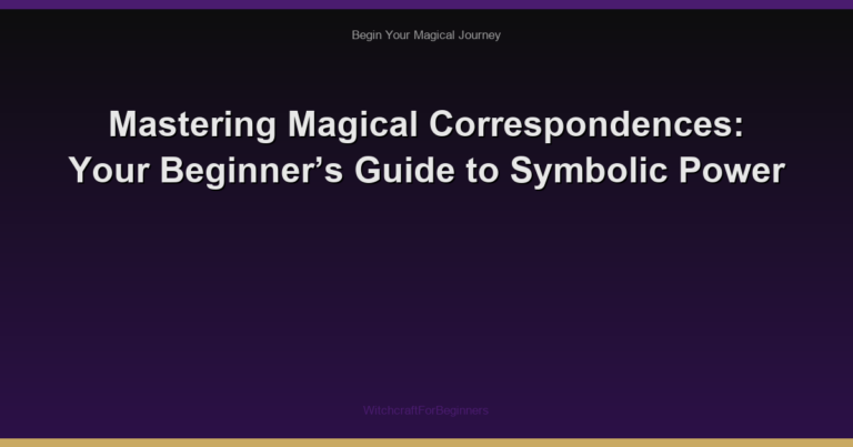 Mastering Magical Correspondences: Your Beginner’s Guide to Symbolic Power