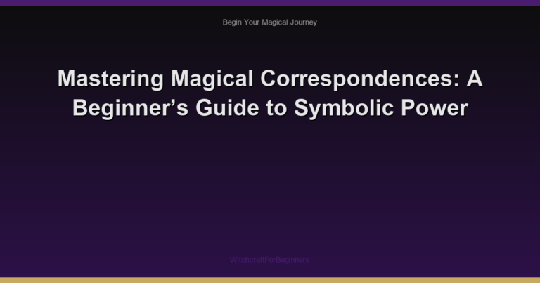 Mastering Magical Correspondences: A Beginner’s Guide to Symbolic Power