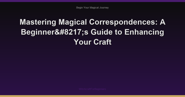 Mastering Magical Correspondences: A Beginner’s Guide to Enhancing Your Craft