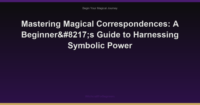 Mastering Magical Correspondences: A Beginner’s Guide to Harnessing Symbolic Power